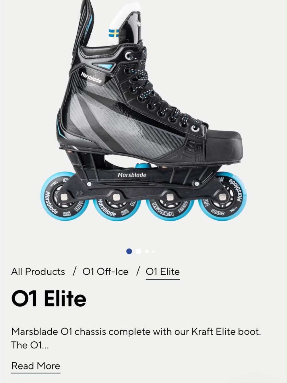 Marsblade Inline Speed Skate - Black with Blue Accents - Picture 5 of 6